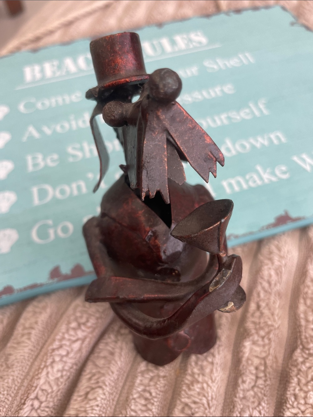 Metal wine stopper  Figurine